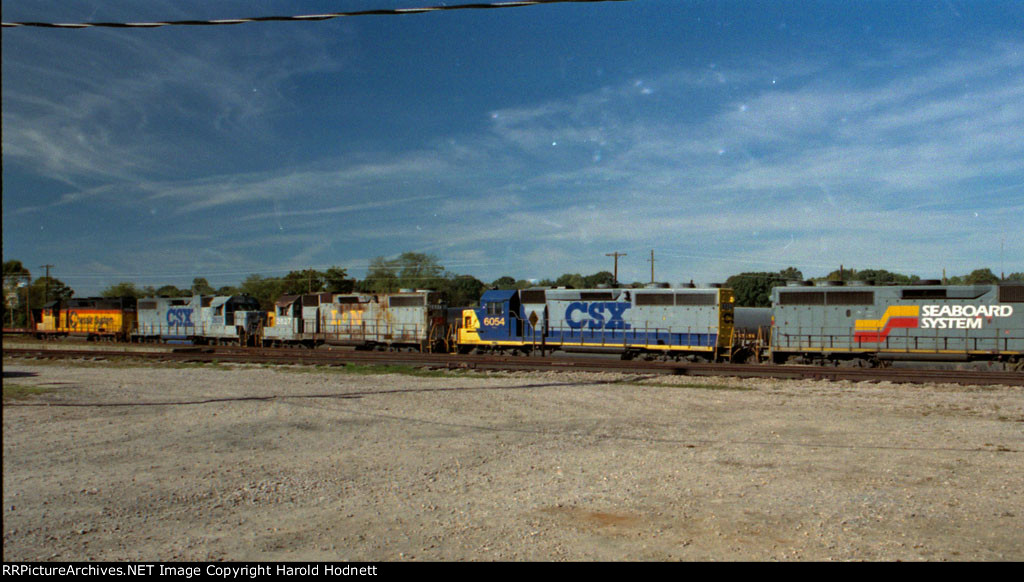 CSX 6054 is the newest repaint in the crowd